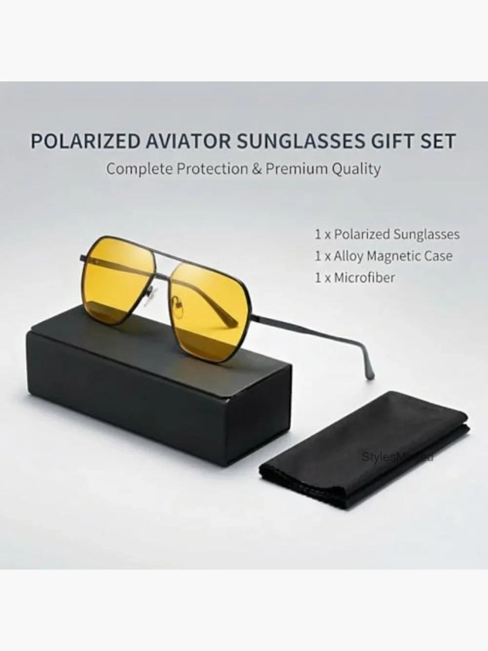 Polarized Aviator Sunglasses UV400 Protection Alloy Frame Unisex